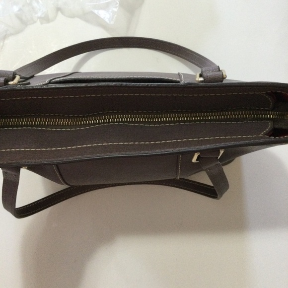 Dooney and Bourke gray Leather Zipper top Closure Shoulder Handbag - Picture 13 of 15